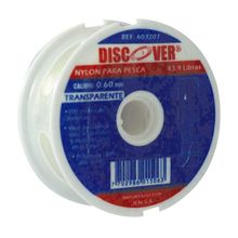 Nylon Transparente DISCOVER 40 Librs 100 mts 0.60 mm