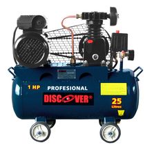 Compresor pistón polea 1HP 25L 115PSI 1.3CFM DISCOVER