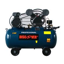 Compresor pistón polea 3HP 80L 116PSI 8.8CFM DISCOVER