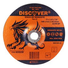 Disco desbaste metal 7" T27 DISCOVER 1/4"