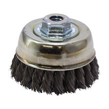 Grata de copa 4" entorchada tuerca 14 mm