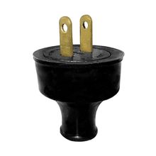 Clavija en caucho pata plana industrial 15Amp