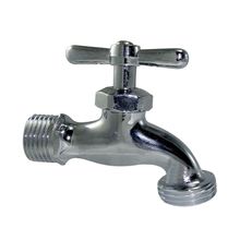 Llave niquelada tipo Italiano con rosca Manguera 1/2"