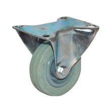 Rodachina fija industrial, Gris 100 mm 4"