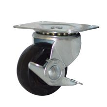 Rodachina giratoria con freno PVC 100 mm 4"