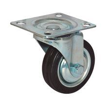 Rodachina giratoria t/mediano negra 75 mm 3"