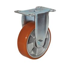 Rodachina PU fija Aluminio, doble rodamiento 75 mm 3"