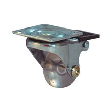 Rodachina PU giratoria c/freno, rueda transparente 75 mm 3"