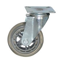 Rodachina PU giratoria, doble rodamiento 100 mm 4"
