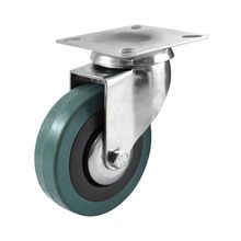 Rodachina R L P giratoria en poliuretano gris 4"
