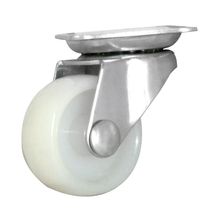Rodachina R L Plataforma c/esfera nylon blanco 1"
