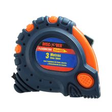 Flexómetro caucho doble boton DISCOVER 16mm X 3m