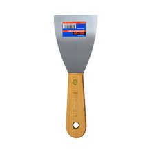 Espátula en acero flexible mango madera 3"