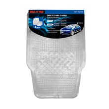 Tapete carro universal PVC transparente 4 Unds