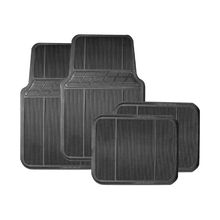 Tapetes carro en caucho color negro Jgo 4 unds.