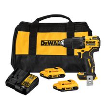 Taladro percutor ATOMIC 20V 2 bat 2Ah+carg DEWALT 1/2"