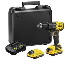 Taladro percutor inalámbrico 20V +2bat+cargador STANLEY 1/2 +Obsequio Maleta