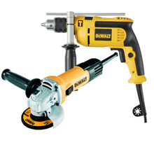 Taladro percutor 1/2" 710W + DWE750-B3 Pulidora 4.1/2" 750W DEWALT
