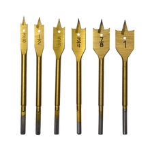 Broca espada 3/8 a 1 " Titanium p/madera Jg 6 Pz