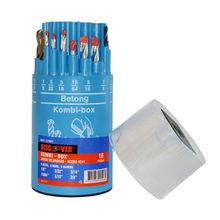 Brocas p/metal muro madera Jgo. 18 pzs. COMBIBOX