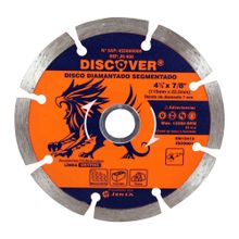 Disco Segmentado Discover 4.1/2" x 7/8" para Concreto