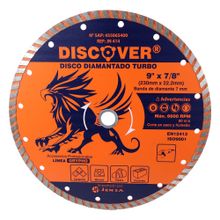 Disco diamantado Turbo DISCOVER 3.1x7x9 9"