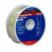Nylon Transparente 12 Librs 100 mts 0.30 mm DISCOVER