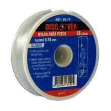 Nylon Transparente 55 Librs 100 mts 0.70 mm DISCOVER