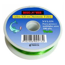Nylon Verde 8 Librs 100 mts 0.25 mm DISCOVER