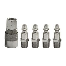 Acople rápido Jgo 5 Pz 4 Conectores macho 1/4" DISCOVER MA006