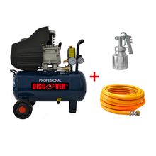 Compresor 2HP 20L 116PSI pistola y manguera DISCOVER JN9037