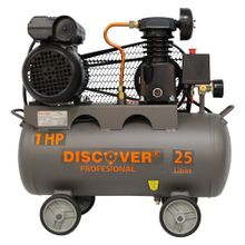 Compresor pistón polea 1HP 25L 115PSI 1.3CFM DISCOVER JN1051