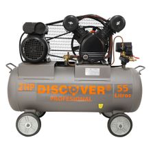 Compresor pistón polea 2HP 55L 116PSI 4.3CFM DISCOVER JN2051