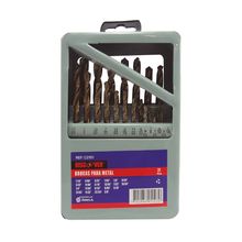 Broca H.S.S. 1/16 a 3/8" Brillantes Jgo. 21 pzs