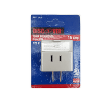 Toma triple HHH polarizado RETIE DISCOVER 15 Amp