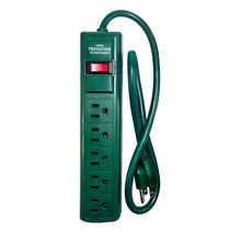 Mutitoma con supresor 90 Joules 5 tomas (UL) VERDE  DISCOVER