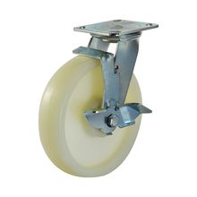 Rodachina giratoria con freno, industrial nylon 200 mm 8"  DISCOVER