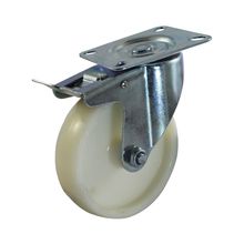 Rodachina giratoria con freno, industrial, nylon 125 mm 5"  DISCOVER