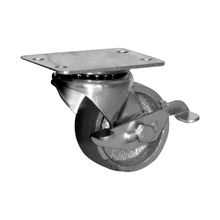 Rodachina giratoria rueda metálica con freno 75 mm 3"  DISCOVER