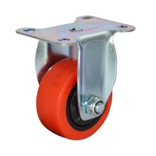 Rodachina PU fija Roja 100 mm 4"  DISCOVER