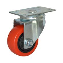 Rodachina PU giratoria Roja 75 mm 3"  DISCOVER