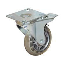 Rodachina PU giratoria, doble rodamiento 75 mm 3"  DISCOVER