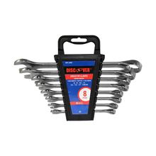 Llave cromo vanadio mixta 8 Piezas 8 a 19 mm  DISCOVER