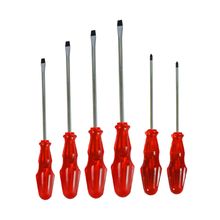 Destornillador Juego 6 piezas mango anatomico rojo 3 a 6"  DISCOVER