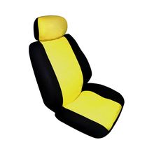 Forro asiento Autos Jg 6 Pz Amarillo-Negro Cuerina  DISCOVER