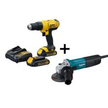 Taladro atornillador 1/2" 20V 2baterías DW + Pulidora 4.1/2" 850W Makita  DISCOVER
