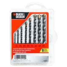 Brocas para Mamposteria 8 pzs PROMOCION  BLACK & DECKER  BD0080CS