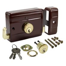 Cerradura doble cilindro p/puerta 3 llaves  DISCOVER