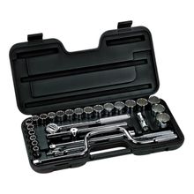 Juego de Dados/Copas STANLEY 29 Piezas 1/2” Métrico – Ref. 86-504