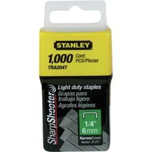 Grapa p/Uso Ligero 1/4"x1000 Und  STANLEY TRA204T